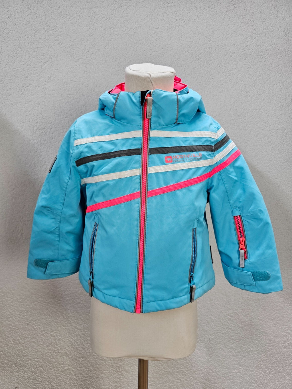 EK6281 Mädchen Winterjacke von C&A, blau, Gr.980