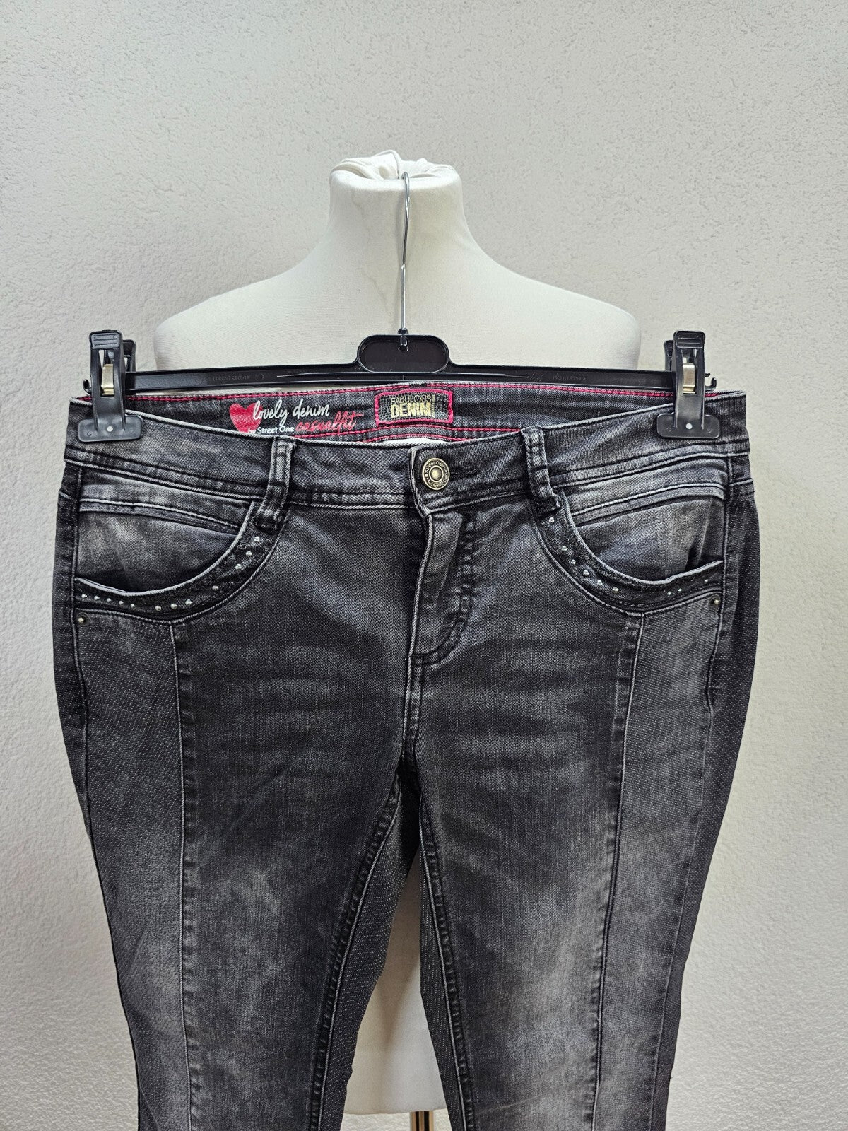 EK5221 Damen Jeans Street One, grau, Gr. 28/301