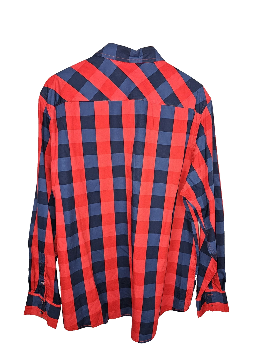 EK7552 Herren Hemd von Bonprix, rot-blau, Gr.43/444