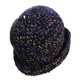 EK7523 Damen Hut, Selbst Gestrickt. Mehrfarbig, Einheitsgröße0
