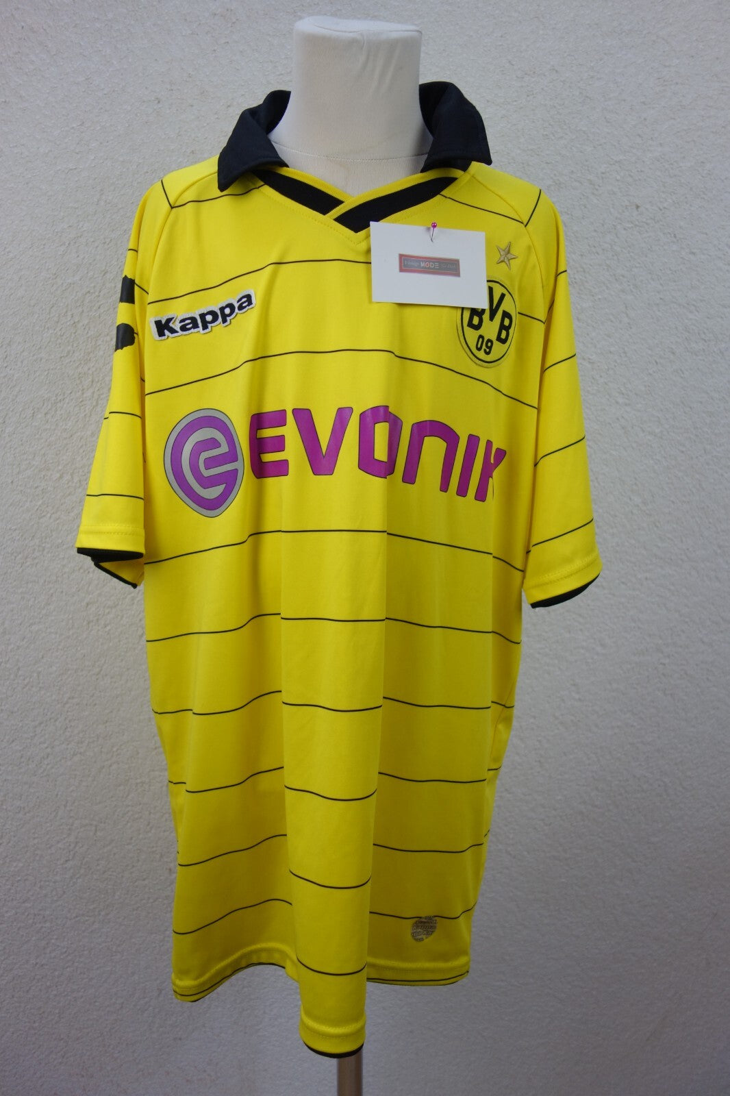 EK4027 Kinder Sport T-Shirt von Kappa mit BVB Print, gelb/schwarz, Gr. 1760