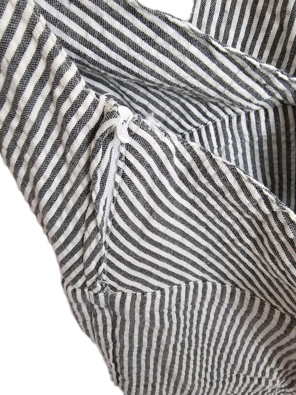 EK9656 Damen Kleid von H&M, grau-weiß, Gr.364
