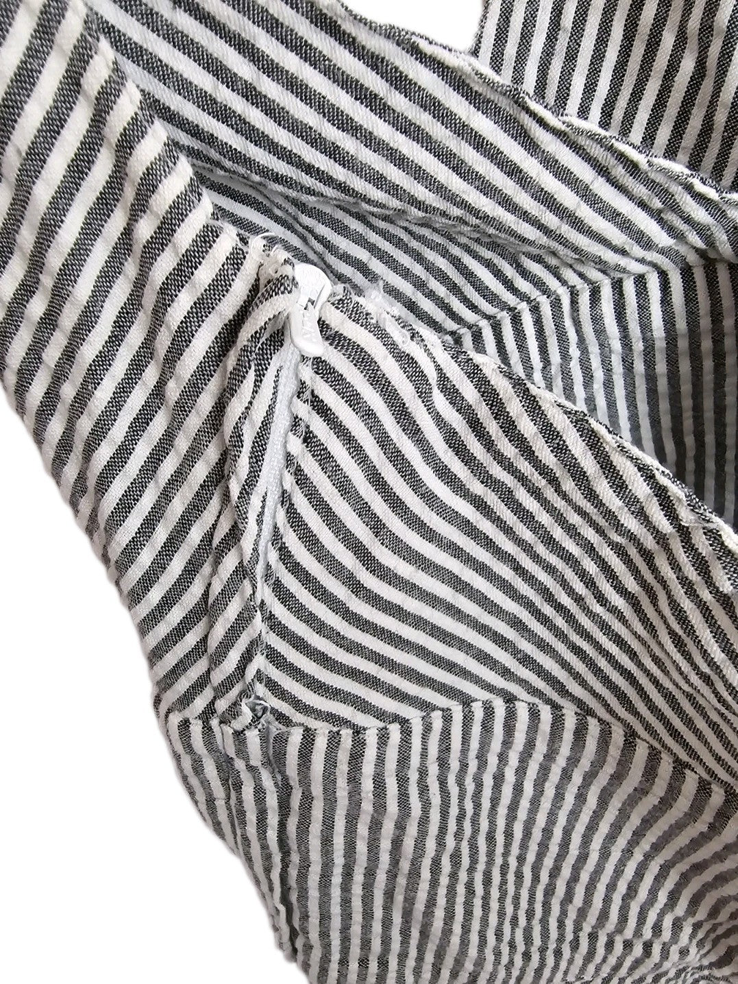 EK9656 Damen Kleid von H&M, grau-weiß, Gr.364