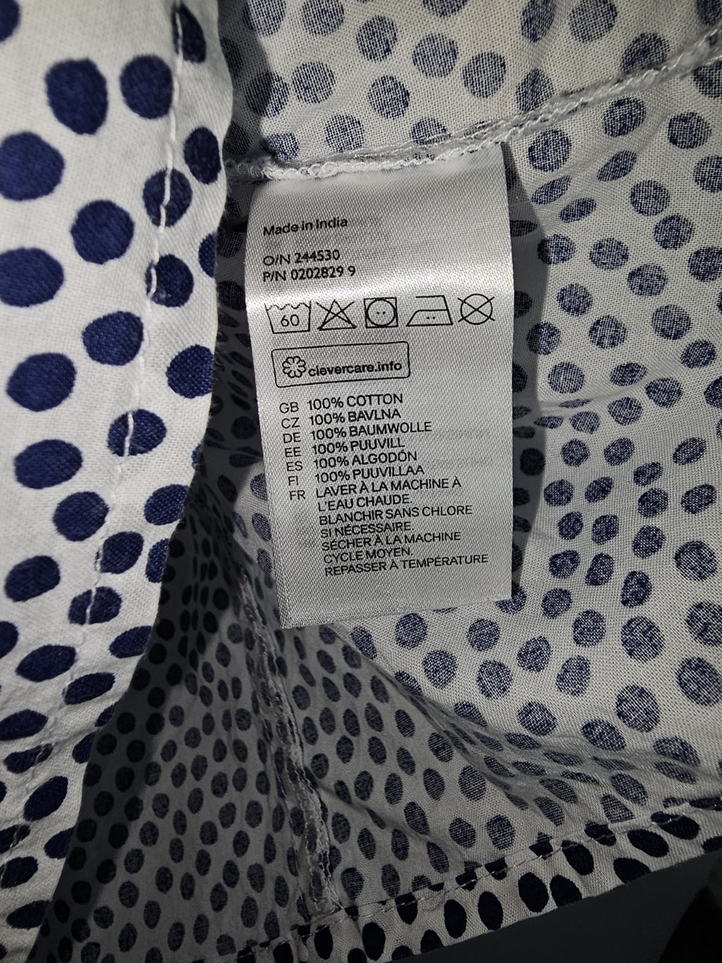 EK8578 Mädchen Bluse von H&M,  Blau/Weiß,  Gr.924