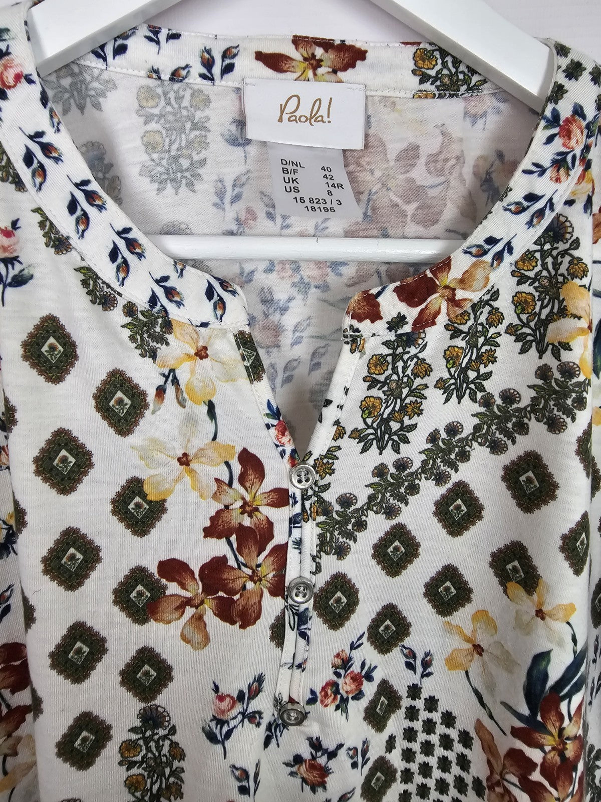 EK8351 Damen Bluse von Paola, Mehrfarbig, Gr. 403