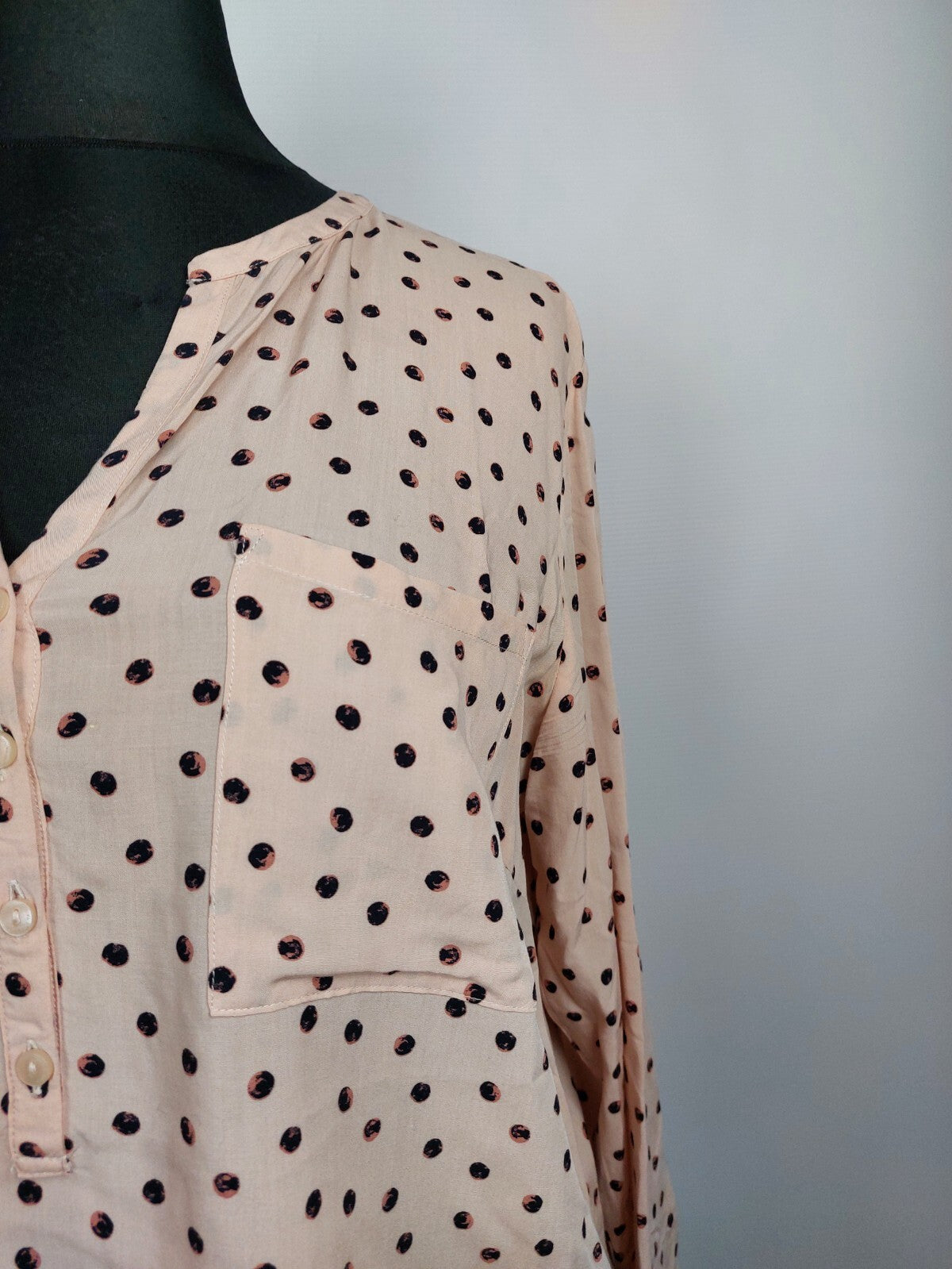 EK4804 Damen Bluse von Tom Tailor, rosa, gepunktet, Gr. 443