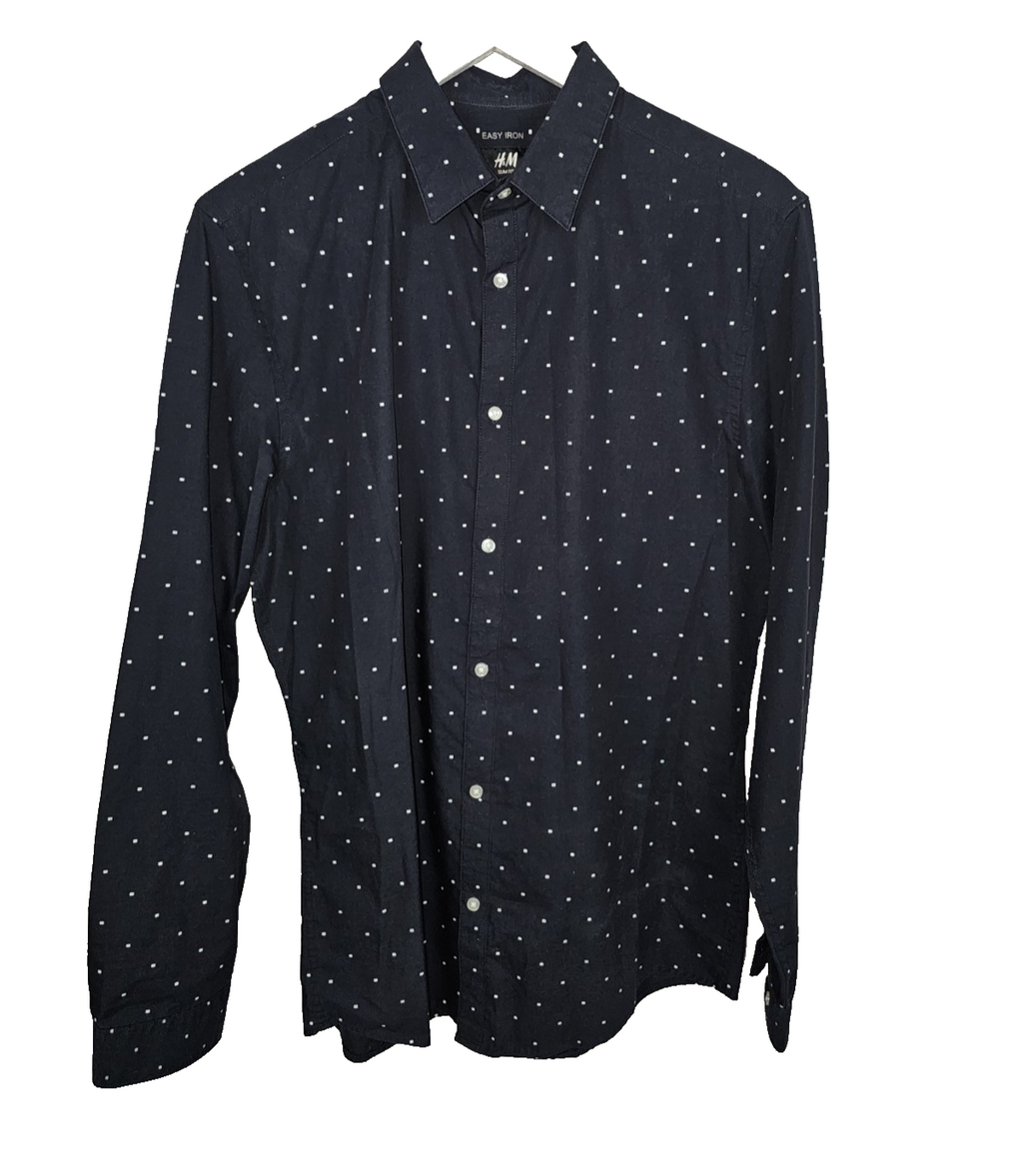 EK8359 Herren Hemd von H&M, Dunkelblau, Gr. M0