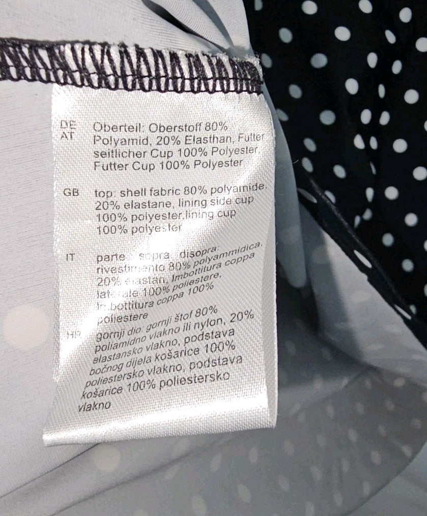 EK9202 Damen Tankini Oberteil, Schwarz/Weiß, Gr. 44B2