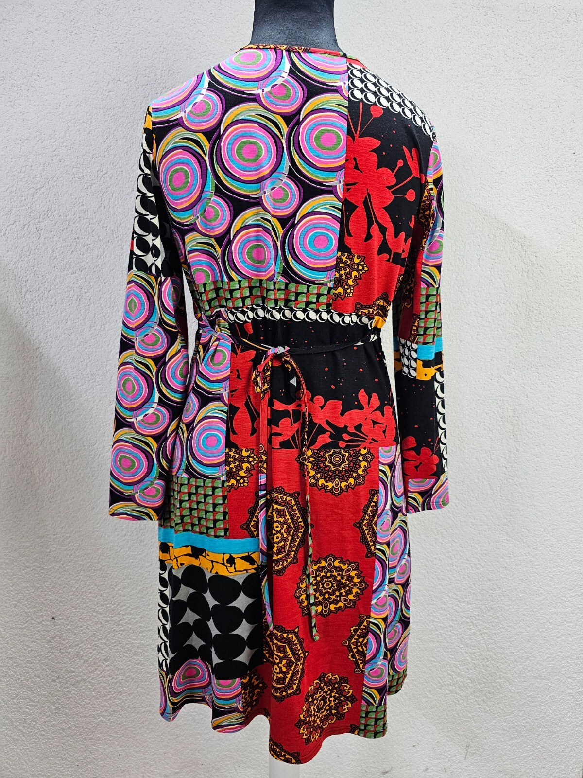 EK0977 Damen Kleid von Heine, mehrfarbig mit Muster, Gr. 464