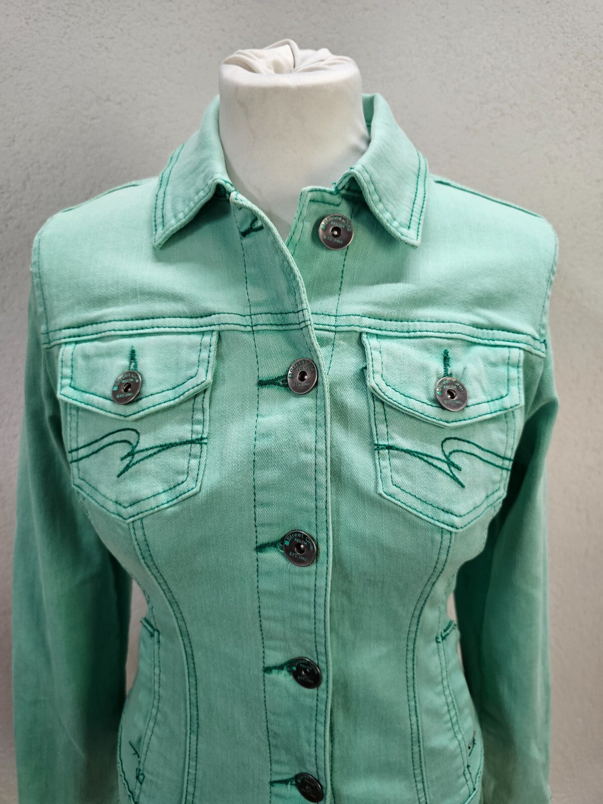 EK2891 Damen Jeansjacke von Street One, grün, Gr. 341