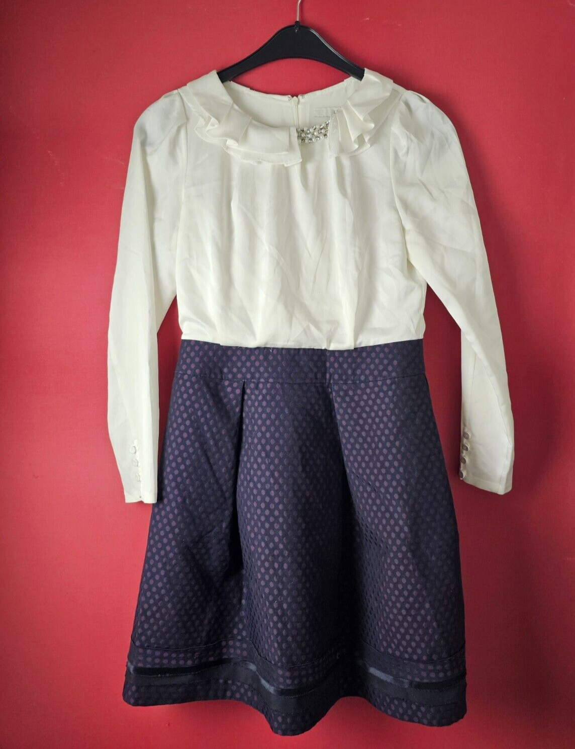 EK6542 Damen Kleid von List in New York, weiß-blau, Gr.361