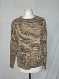 EK2382 Damen Pullover von Hessnatur, gelb-braun, Gr.S0