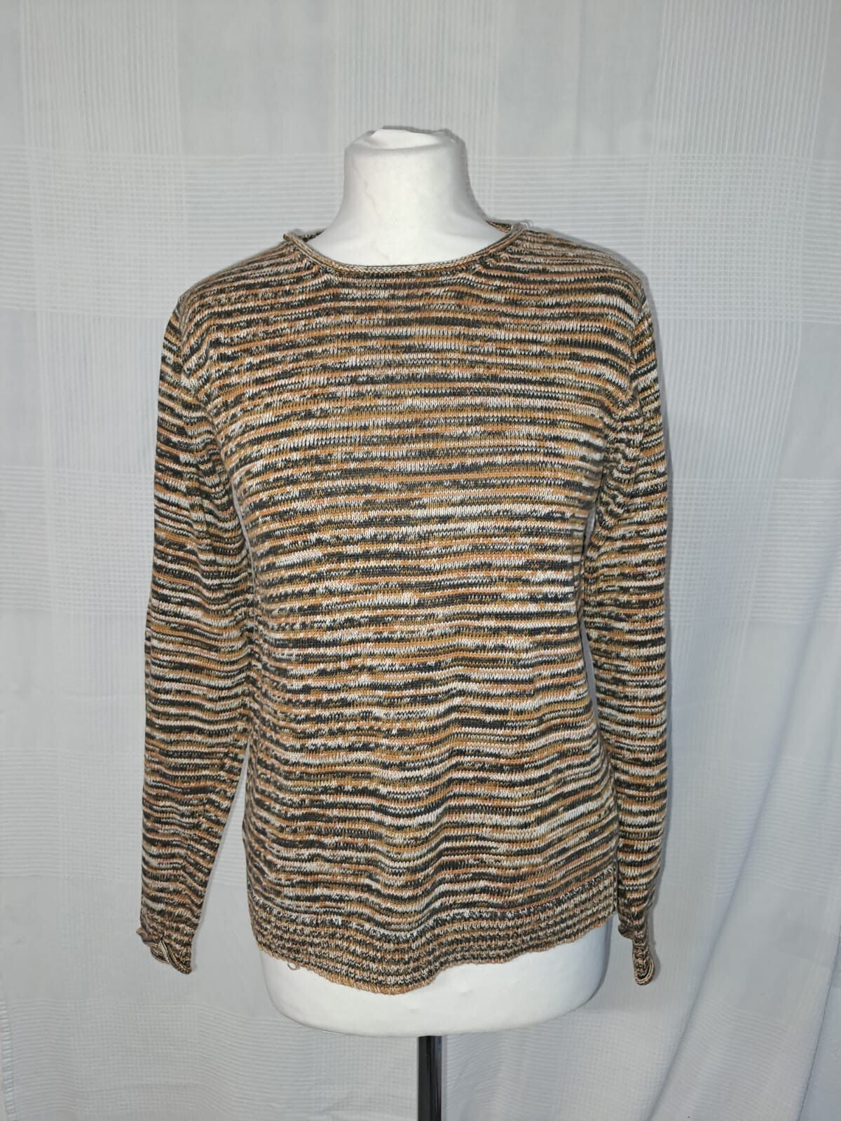 EK2382 Damen Pullover von Hessnatur, gelb-braun, Gr.S0
