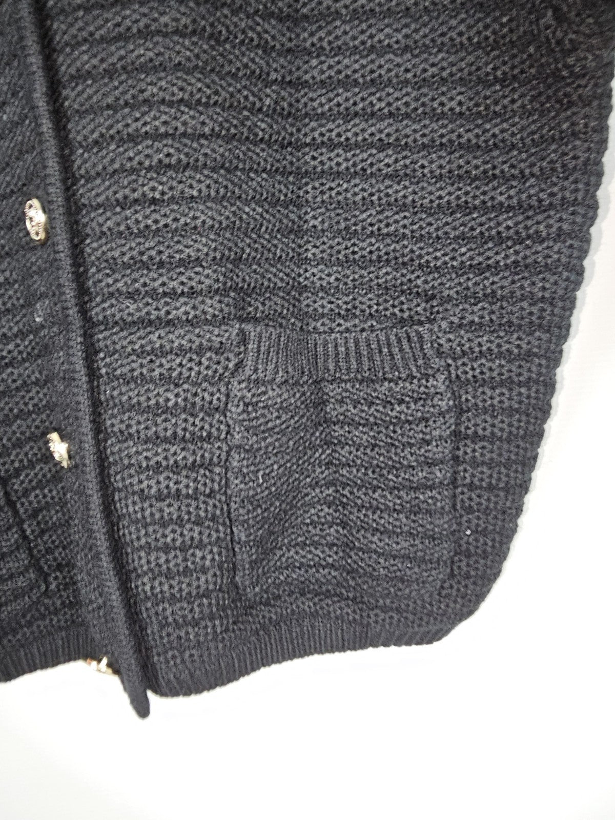 EK1719 Damen Strickjacke, schwarz, Gr.XL2