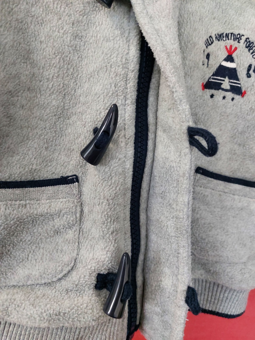 EK1526 Baby Kuscheljacke von C&A, grau, Gr. 682