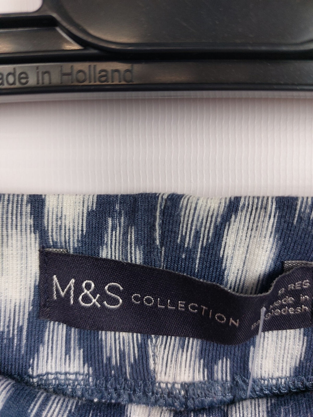 EK3718 Damen Stoffhose von M&S, blau/weiß, Gr. 36 reg.2