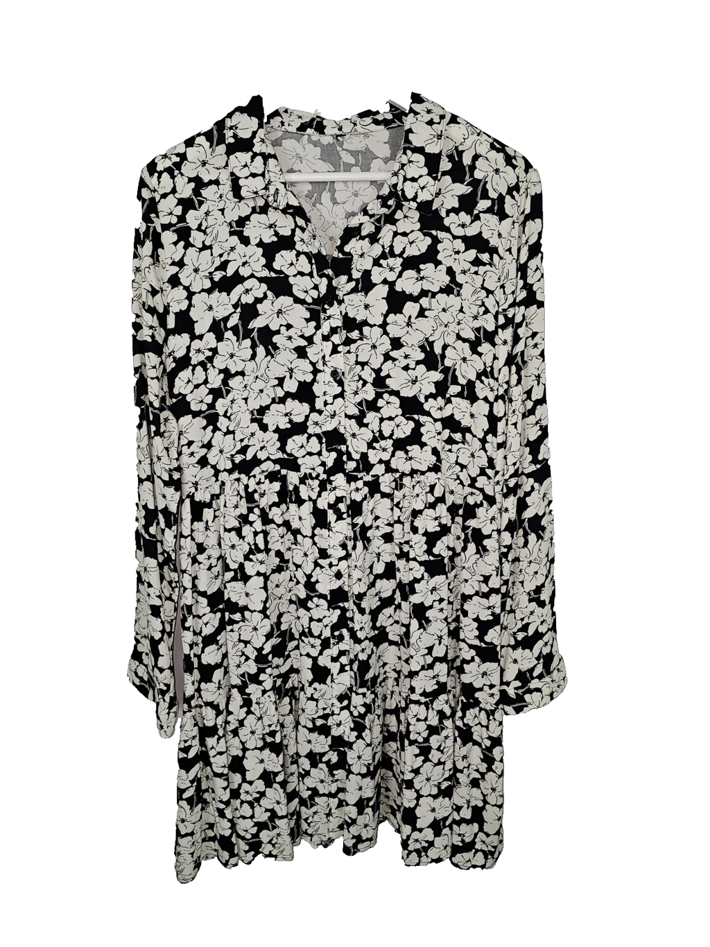 EK8154 Damen Kleid, schwarz-weiß, Gr.M0