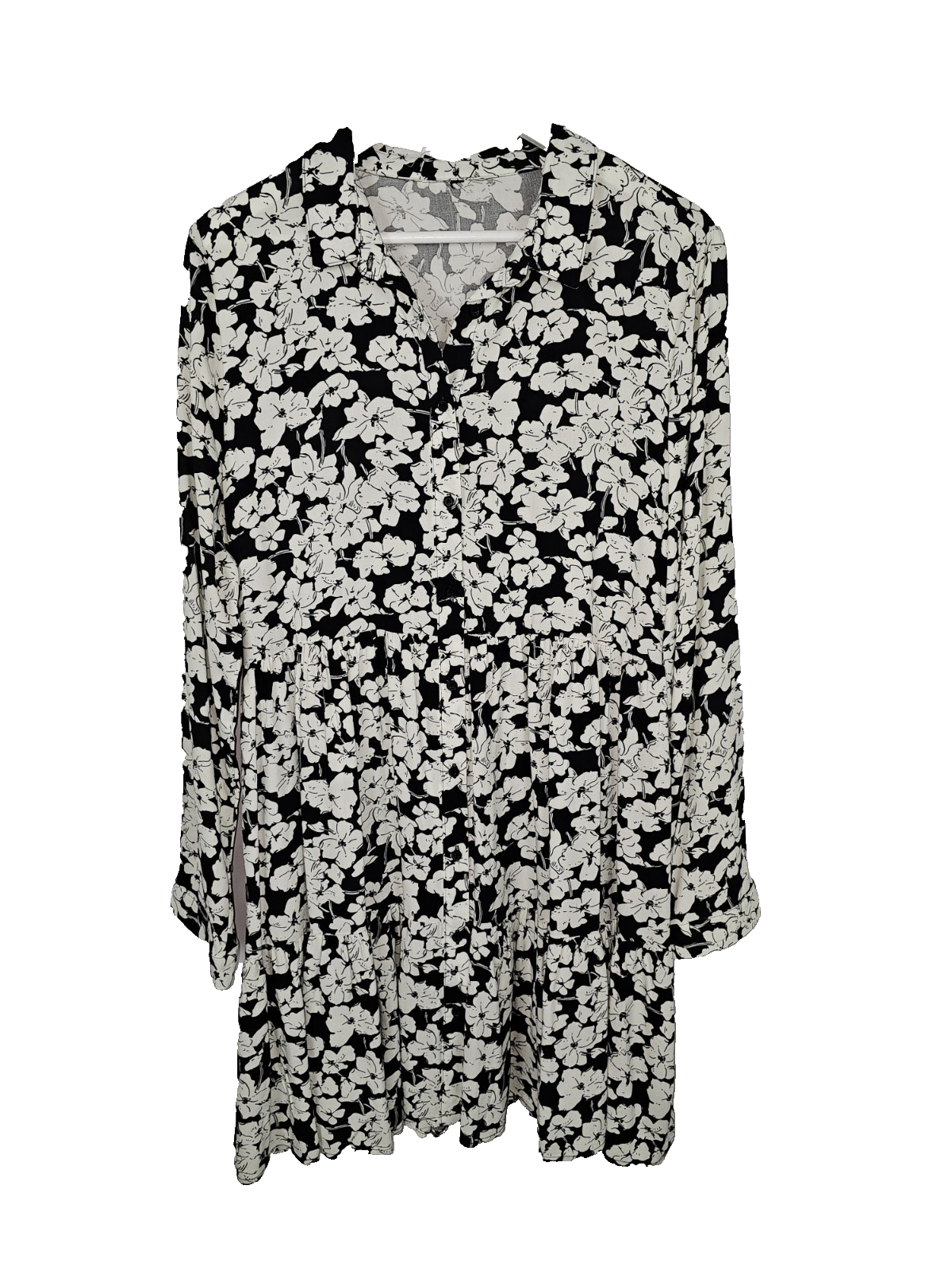 EK8154 Damen Kleid, schwarz-weiß, Gr.M0