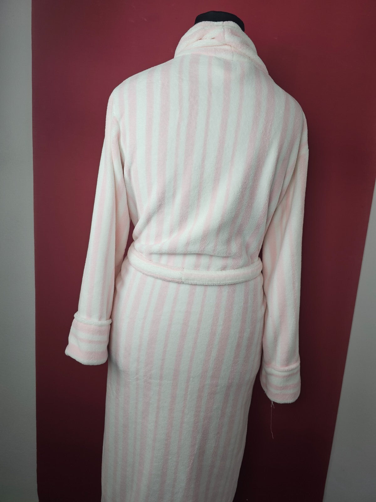 EK4512 DAmen Bademantel von Strauss, Weiß-Rosa, Gr.: S4