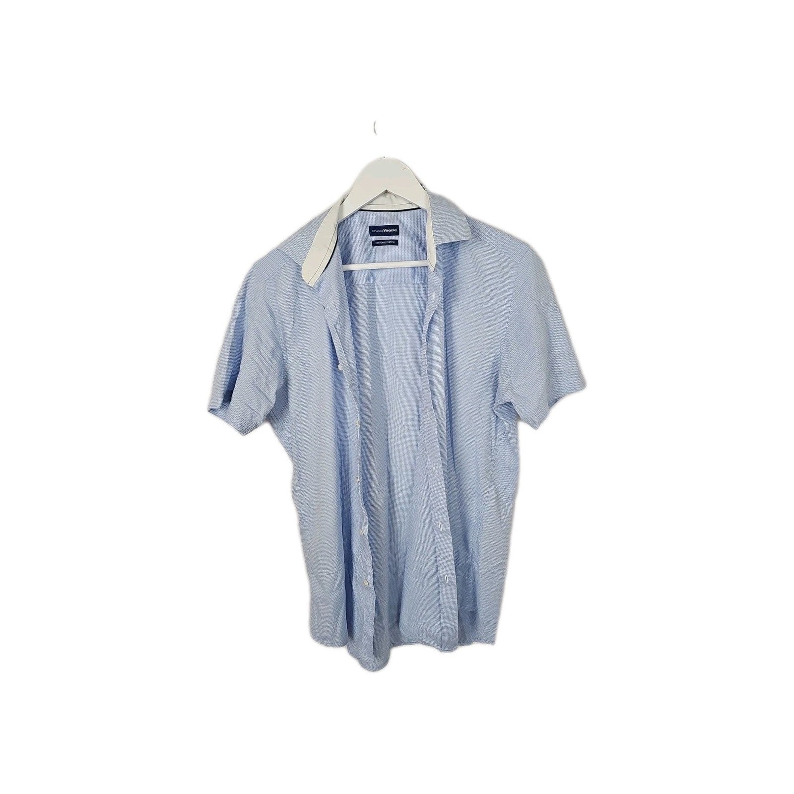 EK7708 Herren Hemd von Charles Vögele, Gr.39/40, Blau0