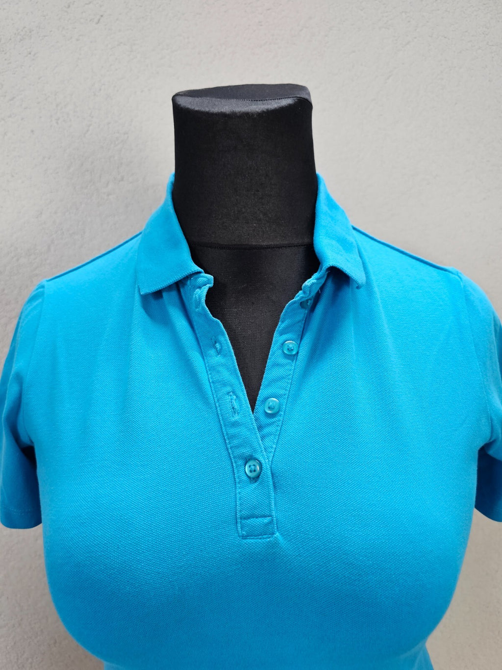 EK6092 Damen Polohirt von Karstadt, blau, Gr. 381
