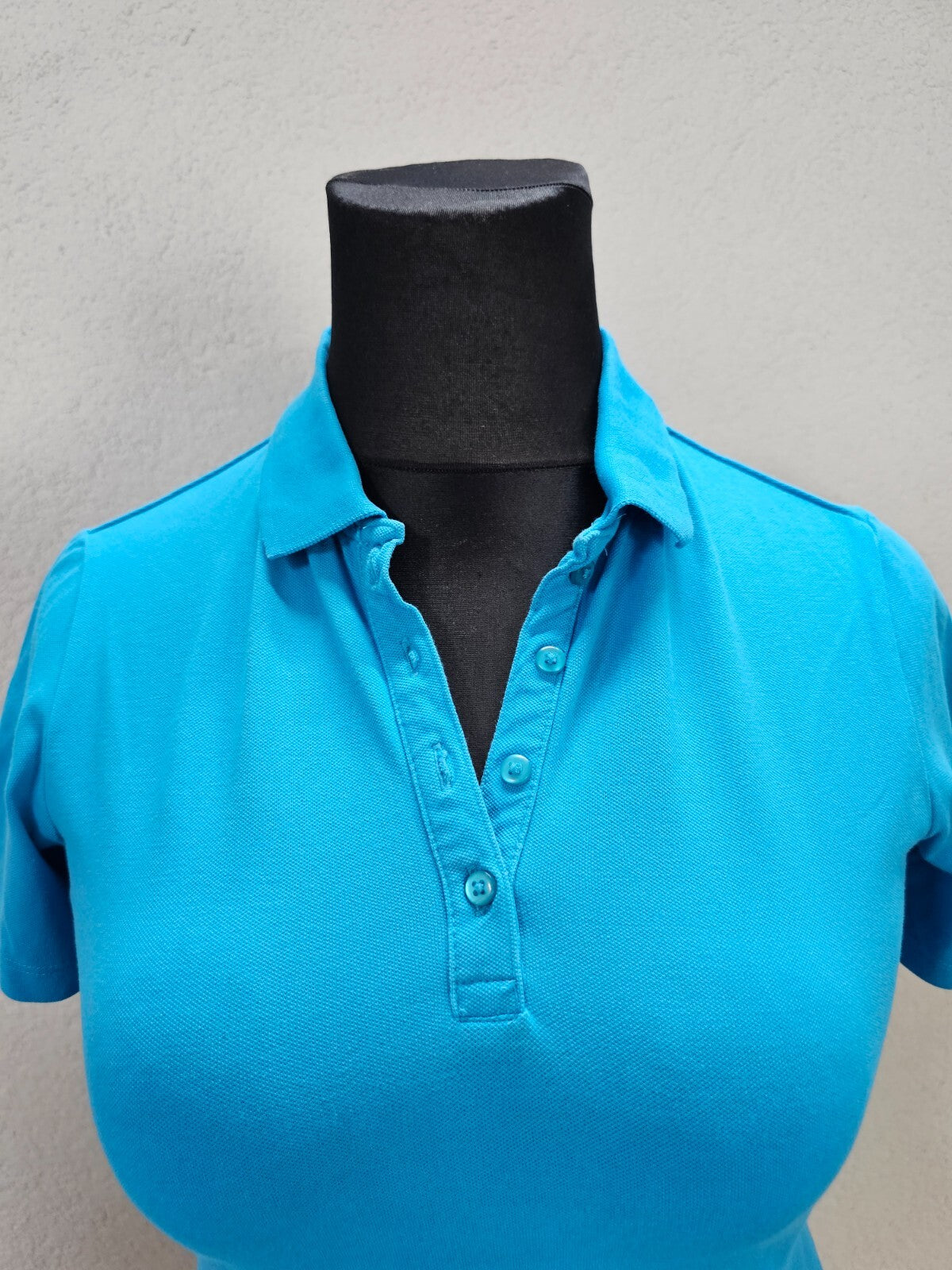 EK6092 Damen Polohirt von Karstadt, blau, Gr. 381