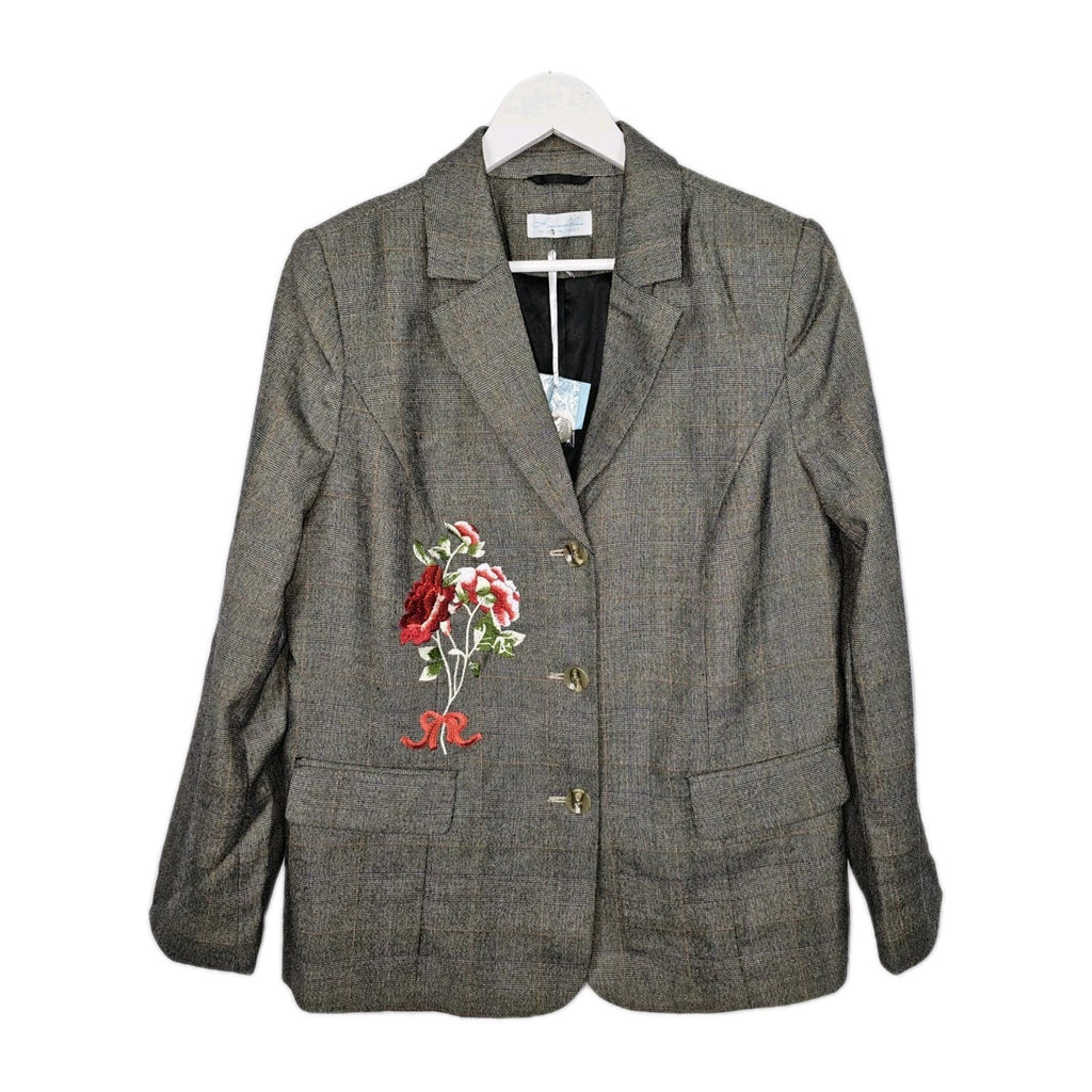 EK11316 Damen Blazer von Himmelblau, Braun, Gr. 420