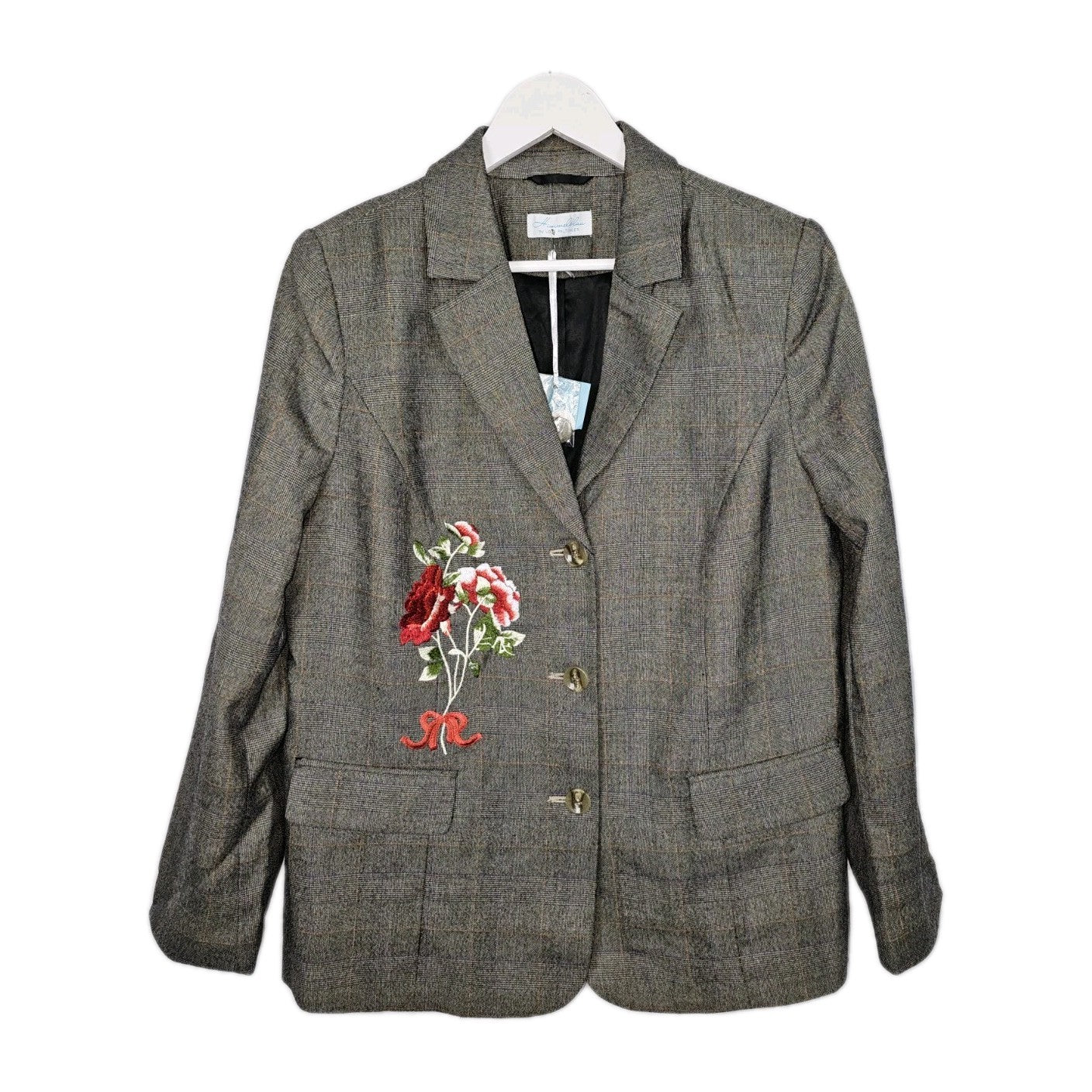 EK11316 Damen Blazer von Himmelblau, Braun, Gr. 420