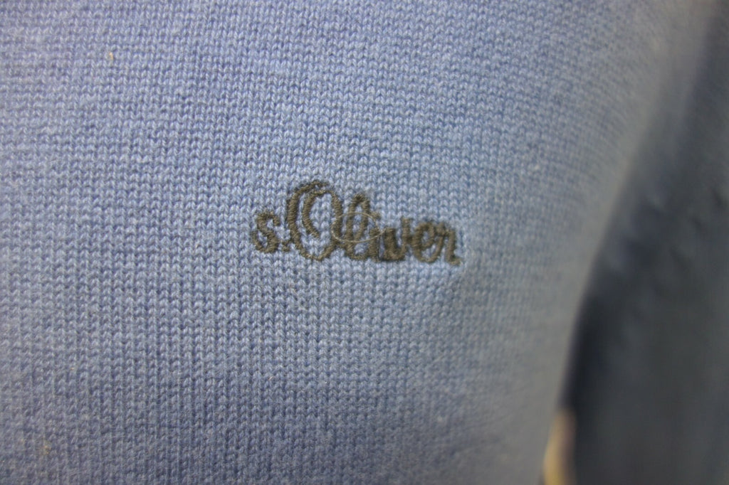 Herren Pullover von S Oliver Gr L 100% Baumwolle blau  e14842
