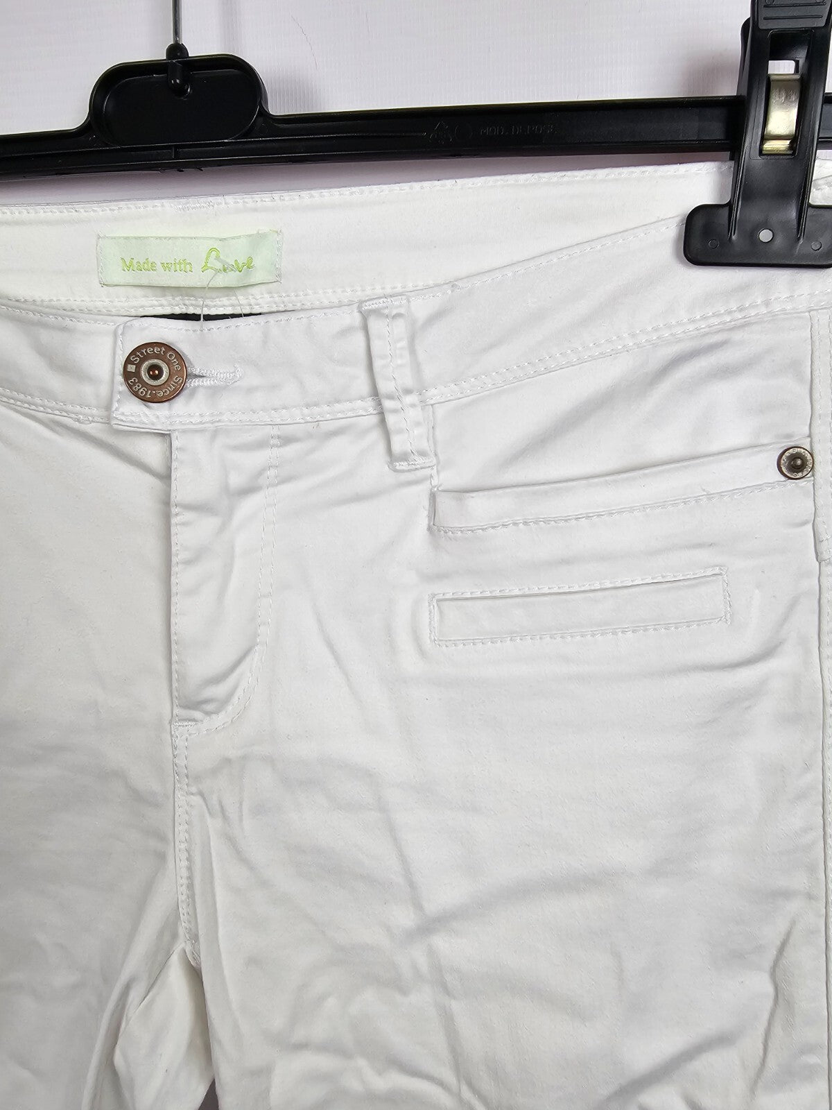 EK4862 Damen Capri Hose von Street One, weiß, Gr. 364