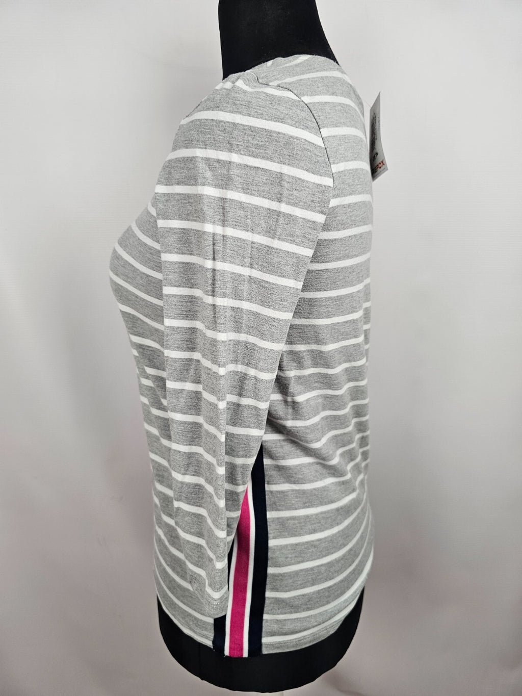 EK1824 Damen Shirt von edc, grau, weiß gestreift, Gr. L1