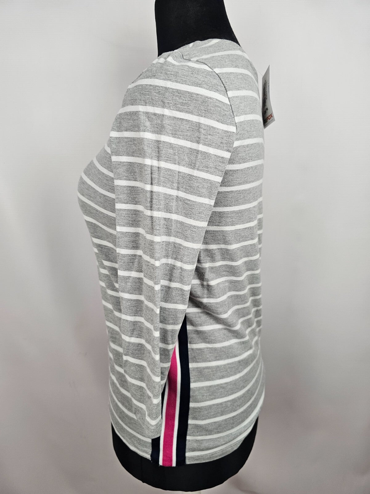 EK1824 Damen Shirt von edc, grau, weiß gestreift, Gr. L1