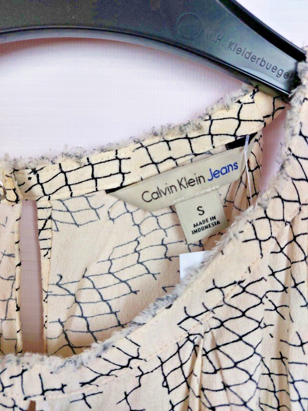 EK3275 Damen Jumpsuit von Calvin Klein, beige/schwarz, gr. S3