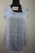 EK4059 Damen Bluse made in Italy, blau/weiß gestreift, Gr. L0