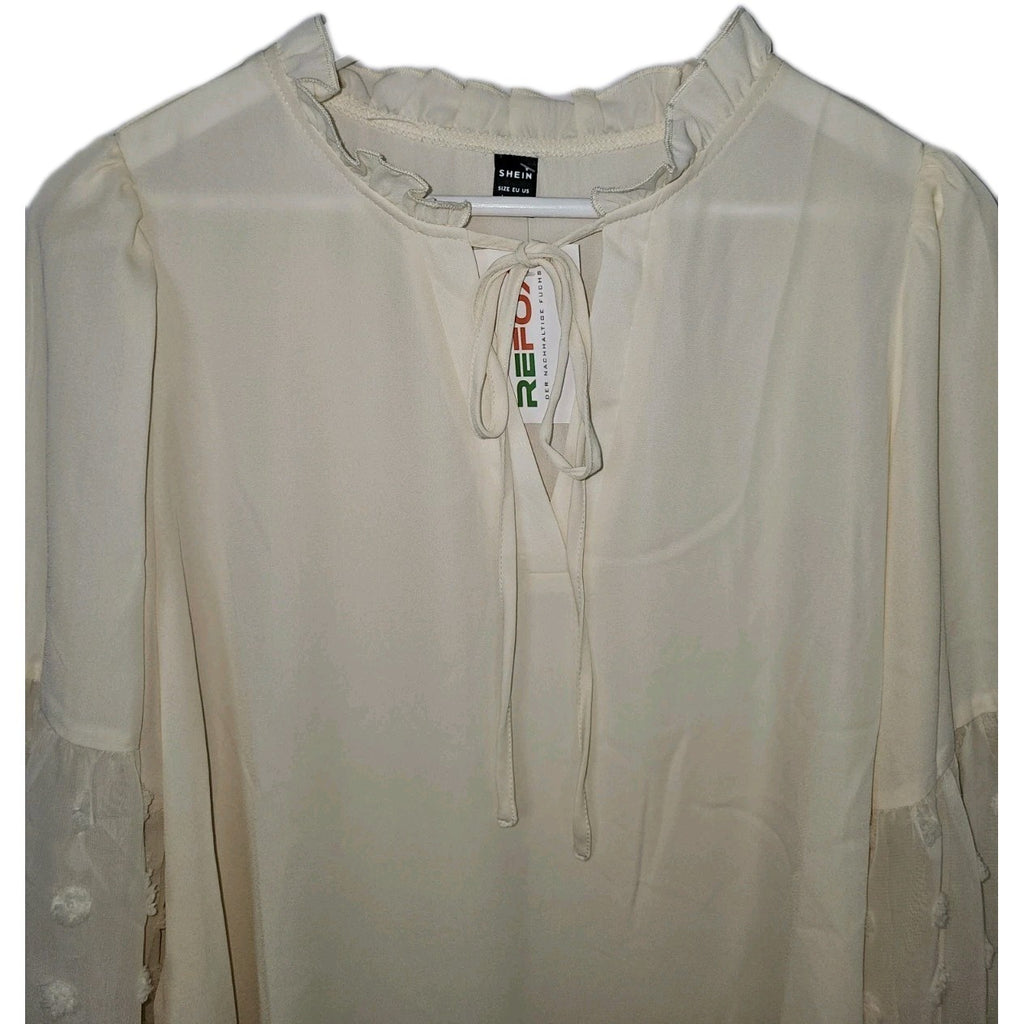 EK8820 Damen Bluse von SheIn, Cremeweiß, Gr.L2
