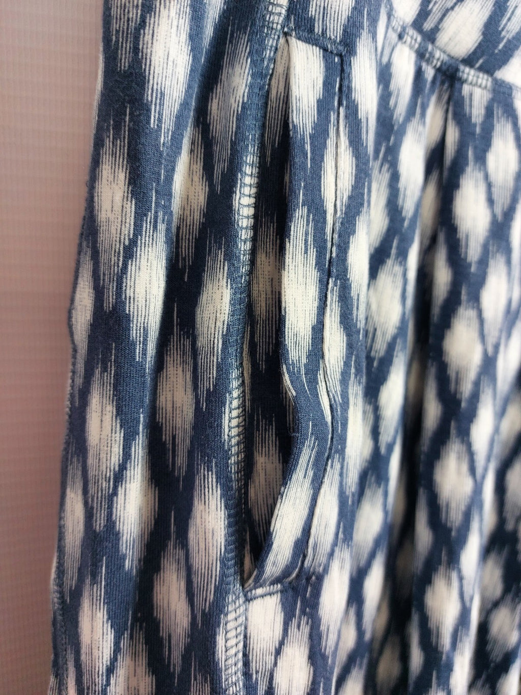 EK3718 Damen Stoffhose von M&S, blau/weiß, Gr. 36 reg.1