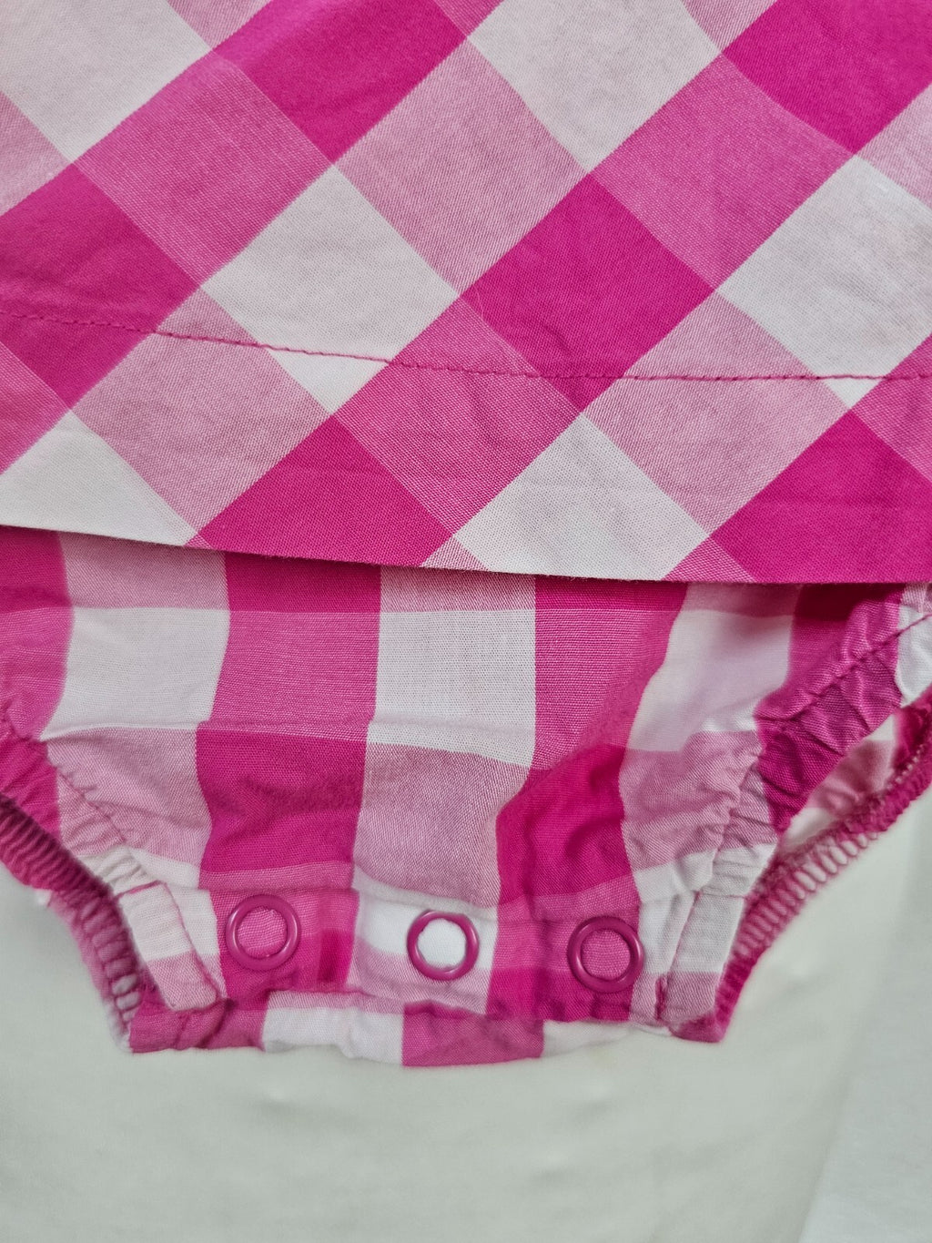 EK4598 Mädchen Bodykleid von Carter´s, pink/weiß kariert, Gr. 24M1