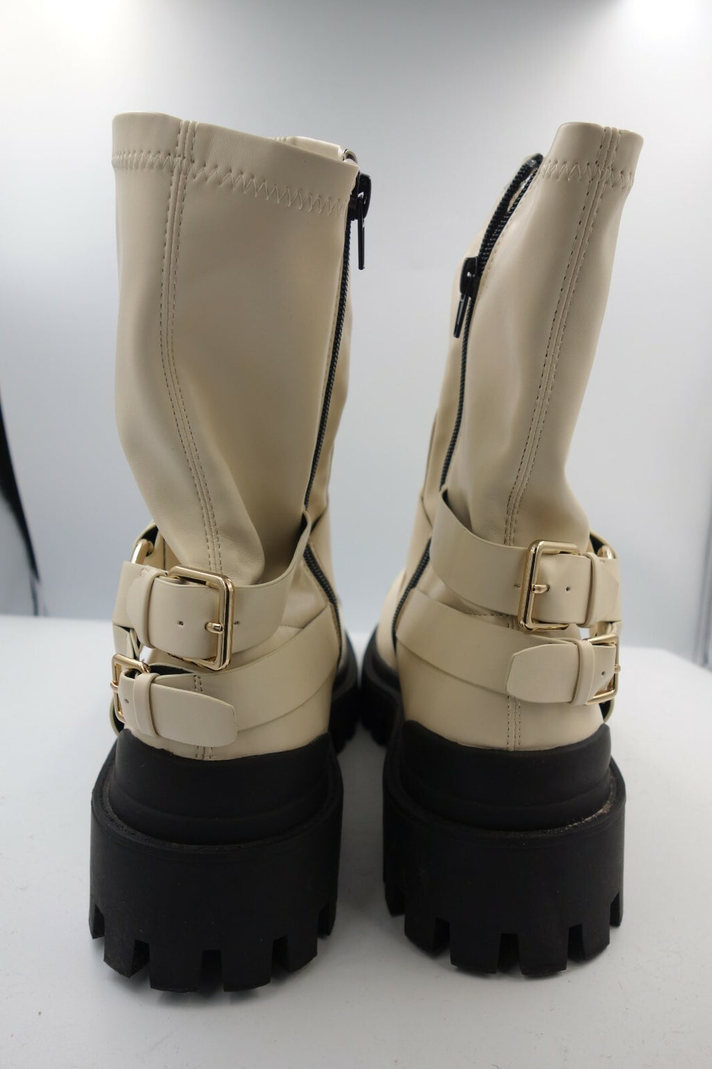 ES0311 Damen Boots von Asos, cremeweiß, Gr. 423