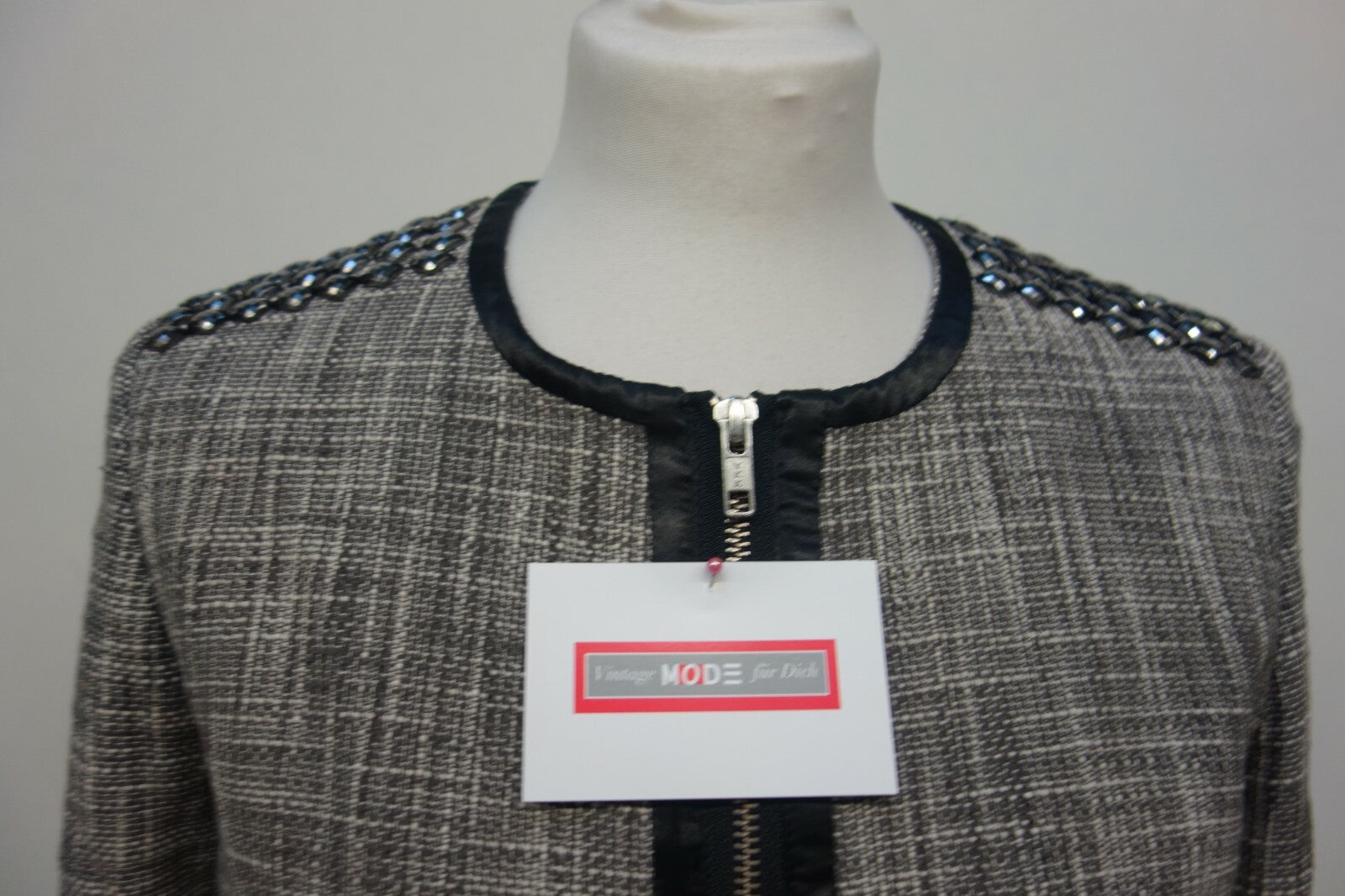 EK1606 Damen Jacke kurz von H&M, grau, Gr. 381