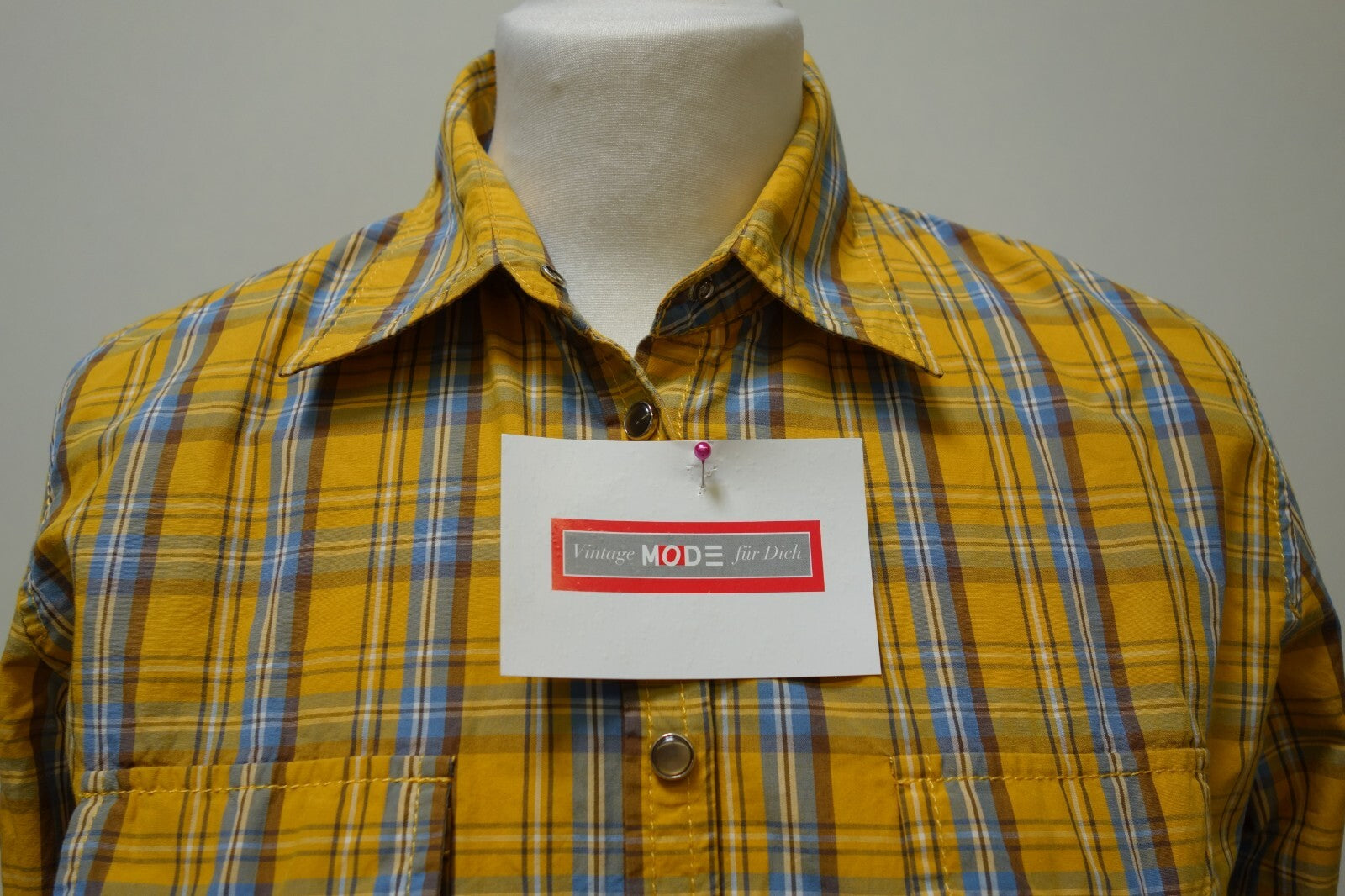 EK0232 Damen Bluse von Marc O Polo, gelb, kariert, Gr. 361