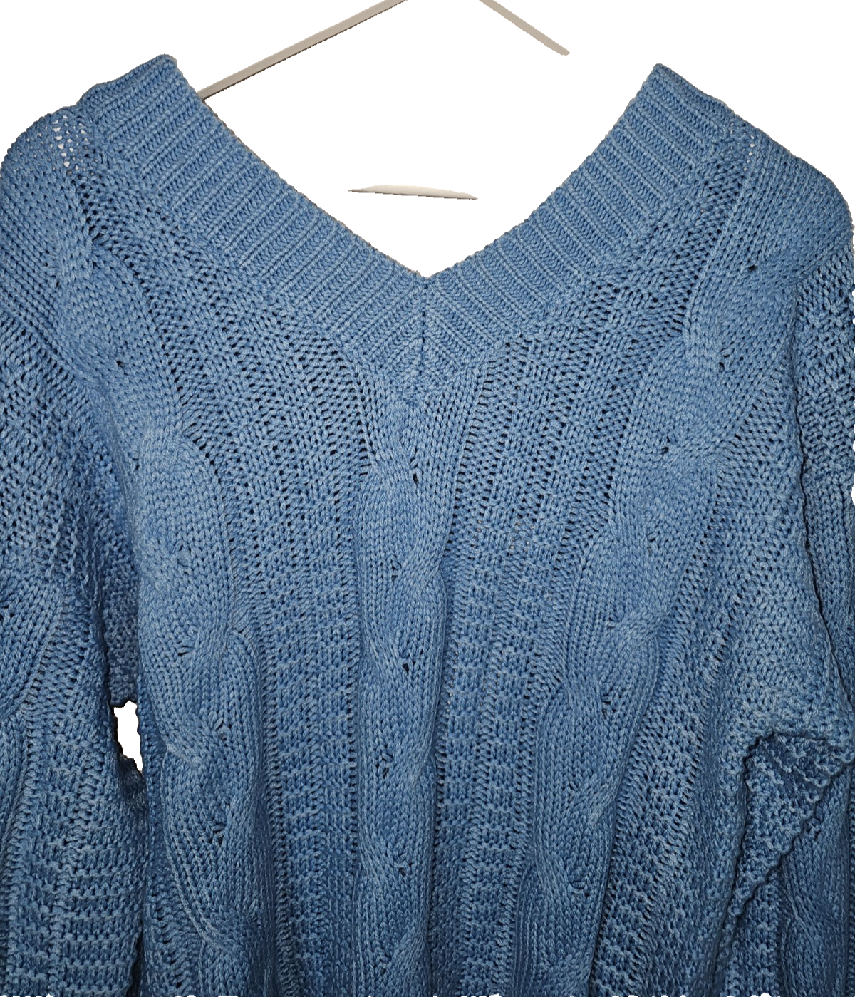 EK7527 Damen Strickpullover von Nilinoph, Blau, Gr.S1