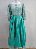 EK1569 Damen Dirndl, mintgrün, kariert, Gr. M0