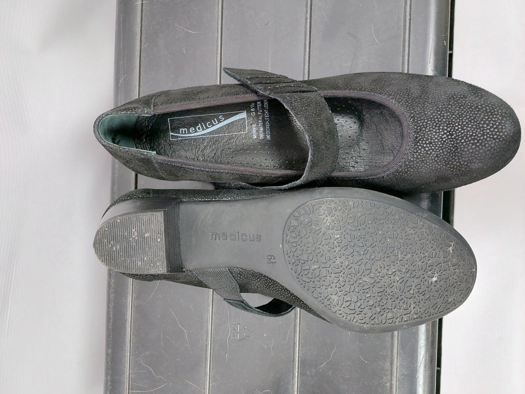 ES0173 flache Pumps von Medicus, schwarz, Gr. 6,56