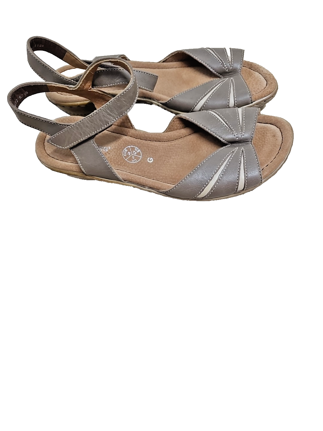 ES 29 Hush Puppies Sandale Echt Leder Beige Braun1