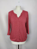 EK2978 Damen Langarmshirt von Tom tailor, rot, gepunktet, Gr. S0