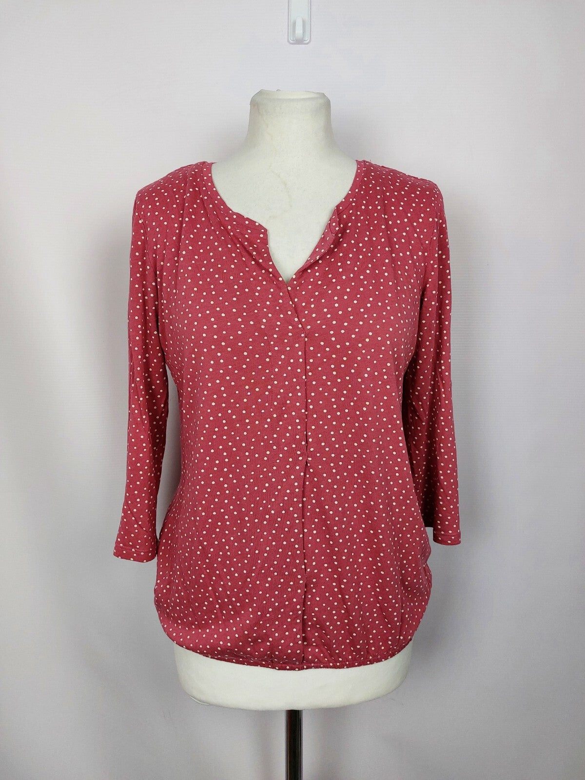 EK2978 Damen Langarmshirt von Tom tailor, rot, gepunktet, Gr. S0
