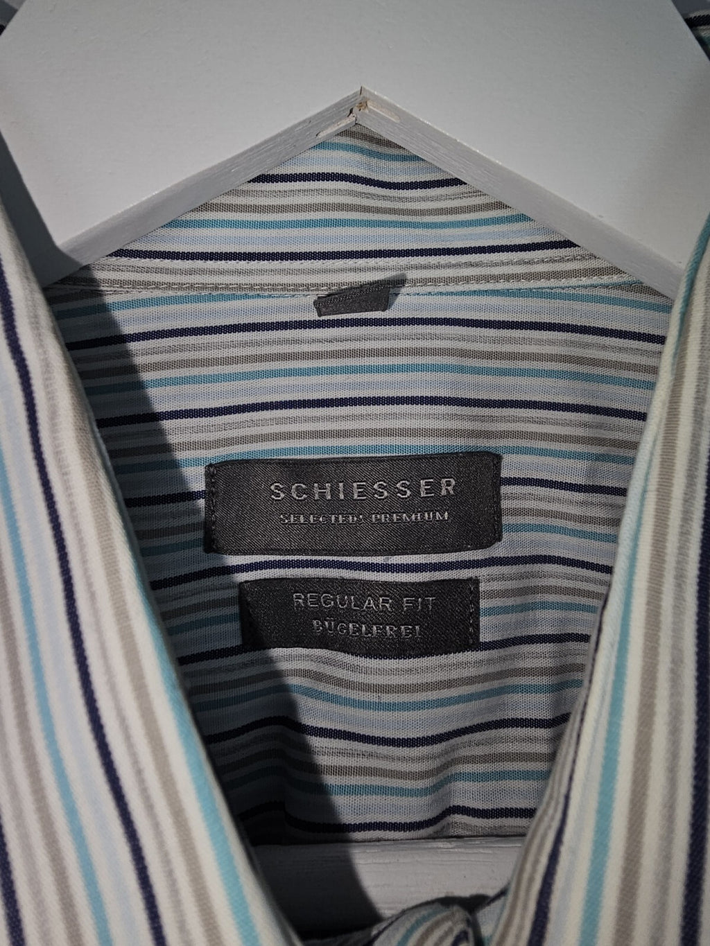 EK6869 Herren Hemd von Schiesser, Mehrfarbig, Gr.40, 14¾2