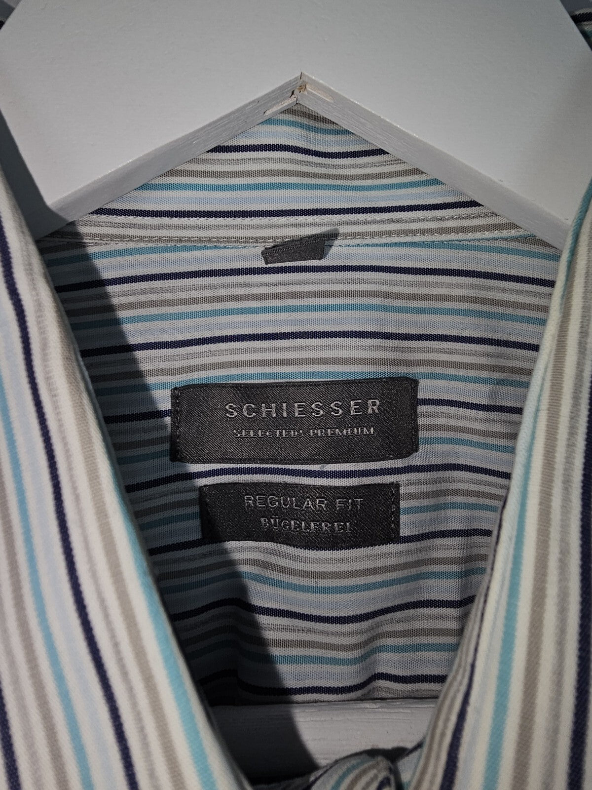 EK6869 Herren Hemd von Schiesser, Mehrfarbig, Gr.40, 14¾2