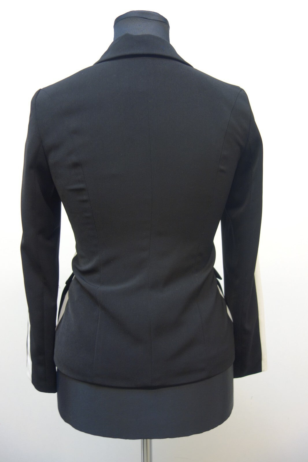 EK2887 Damen Blazer von Patrizia Dini, schwarz mit weiß, Gr. 383