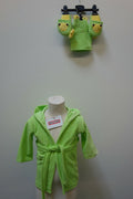 EK1090 Kinder Set Bademantel, Hausschuhe und Waschlappen im Froschstyle0